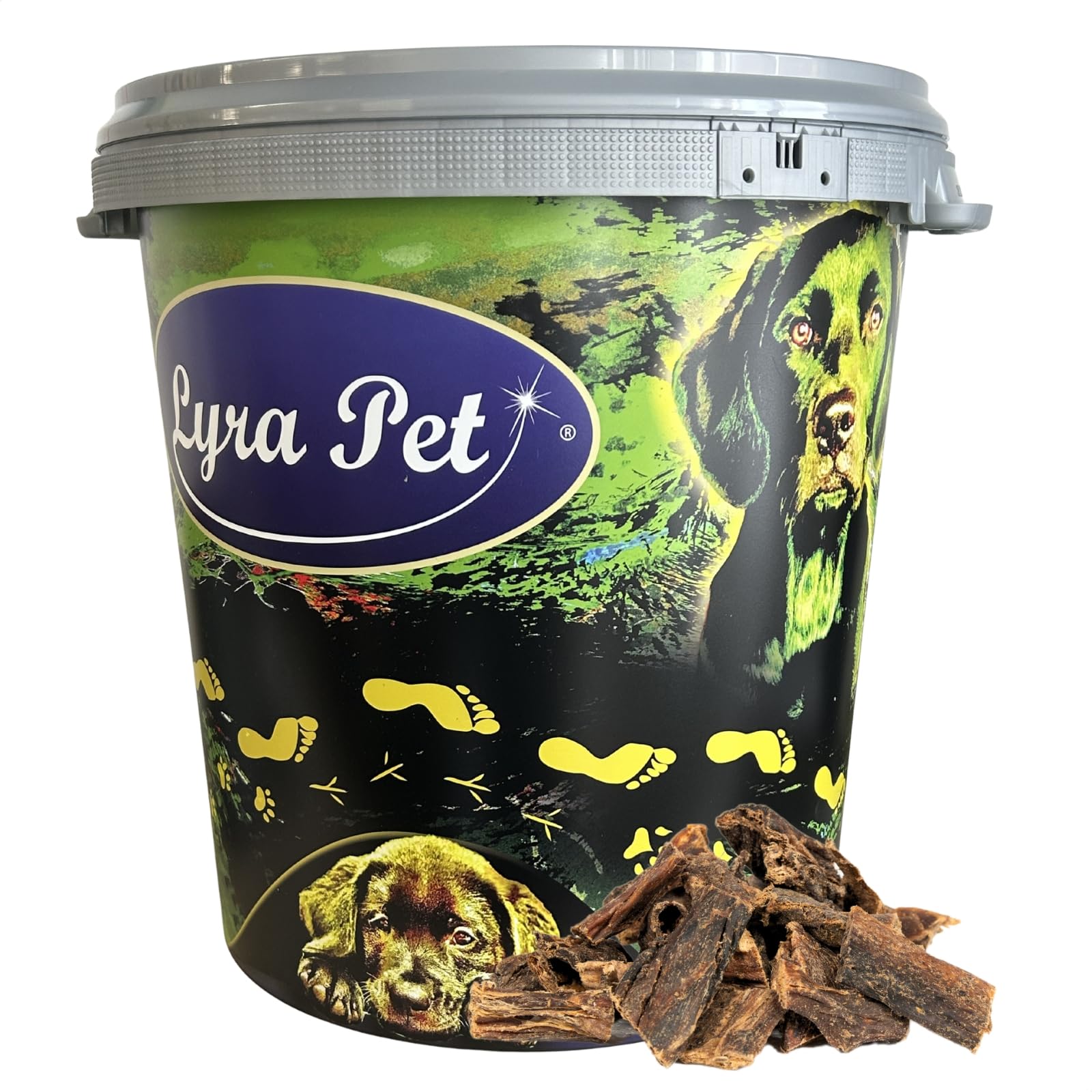 Lyra Pet® 5 kg Rinderleber getrocknet in 30 L Tonne Kausnack für Hunde Rind | Proteinhaltiges Leckerli - Reich an Vitaminen & Mineralien - Naturbelassene Belohnung - Aromatisch & gut verträglich