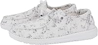 Vista 211 de Hey Dude Wendy - Zapatos de mujer, mocasines sin cordones para mujer, cómodos y ligeros Blanco brillante elástico