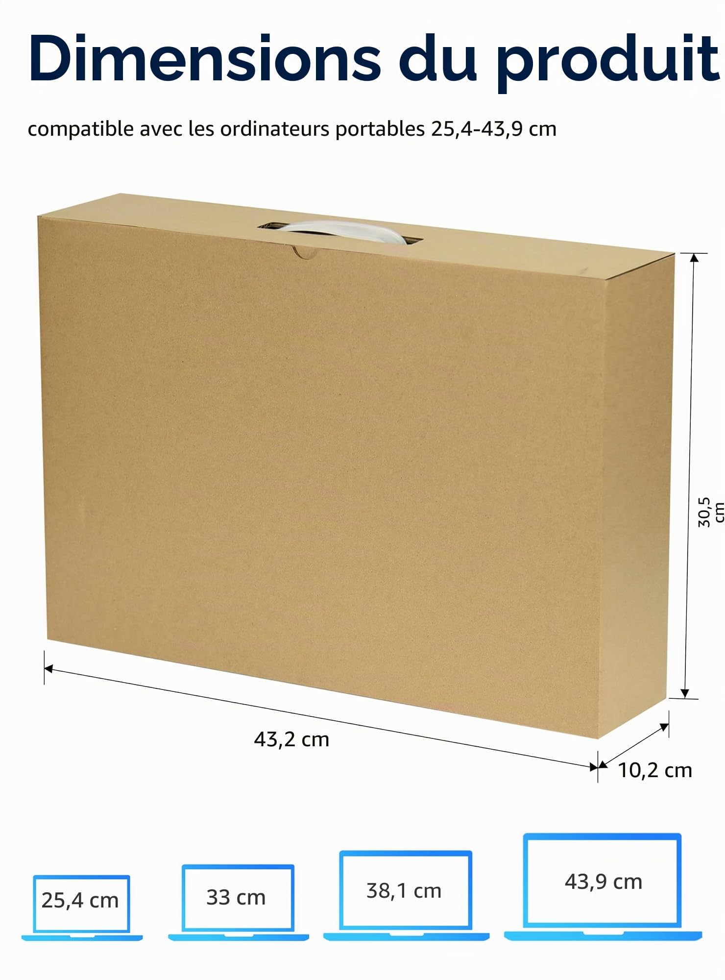 Orionstar Boîte pour ordinateur portable avec mousse de protection pour ordinateur portable 17,3"