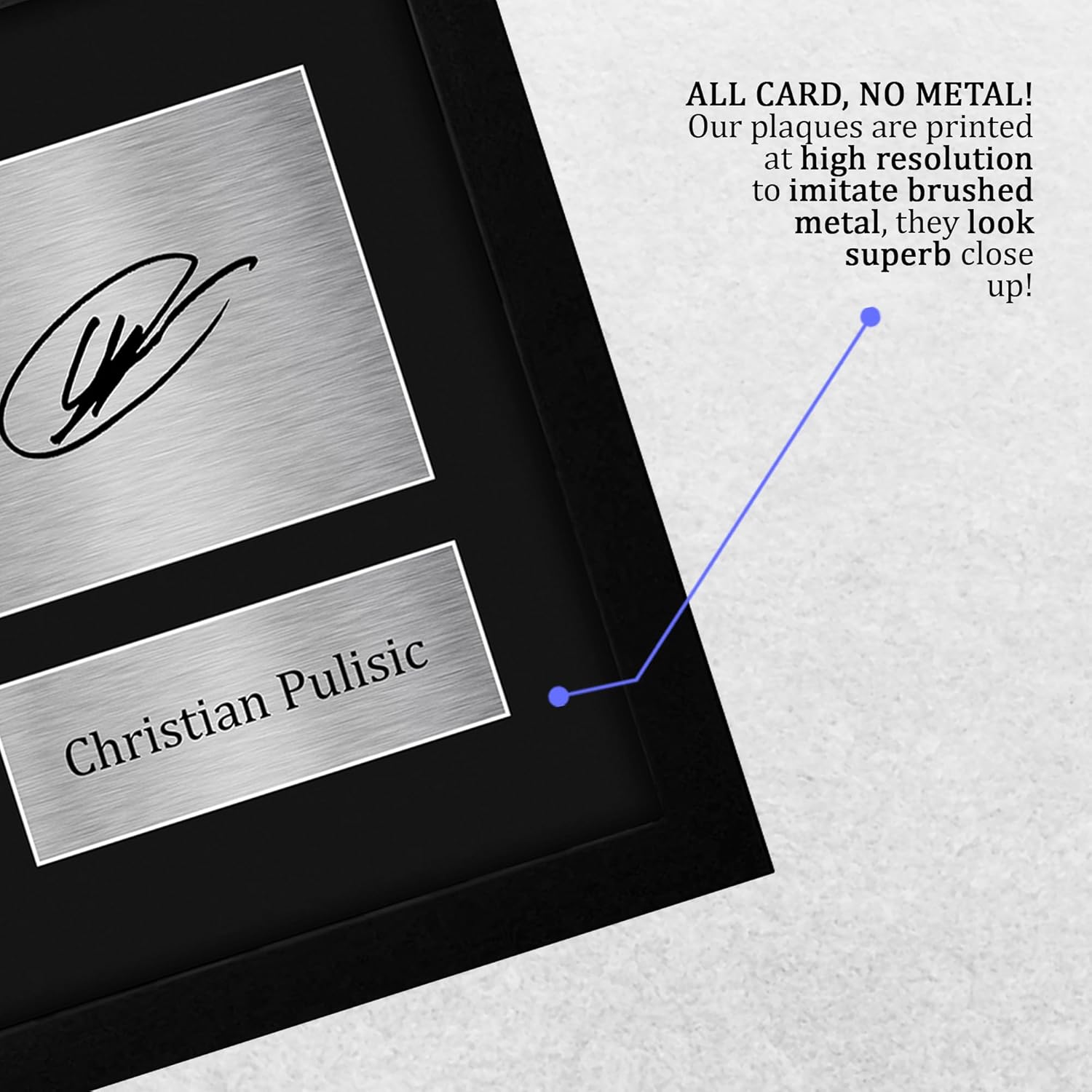 HWC Trading Christian Pulisic USA Framed Gifts Printed Signed Autograph Picture for Football Fans and Supporters - US Letter Size