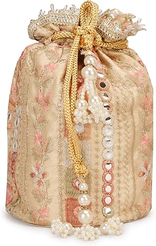 Miniatura 2 de Bolsos de Potli de las mujeres étnicas indias para la función de la boda y del partido