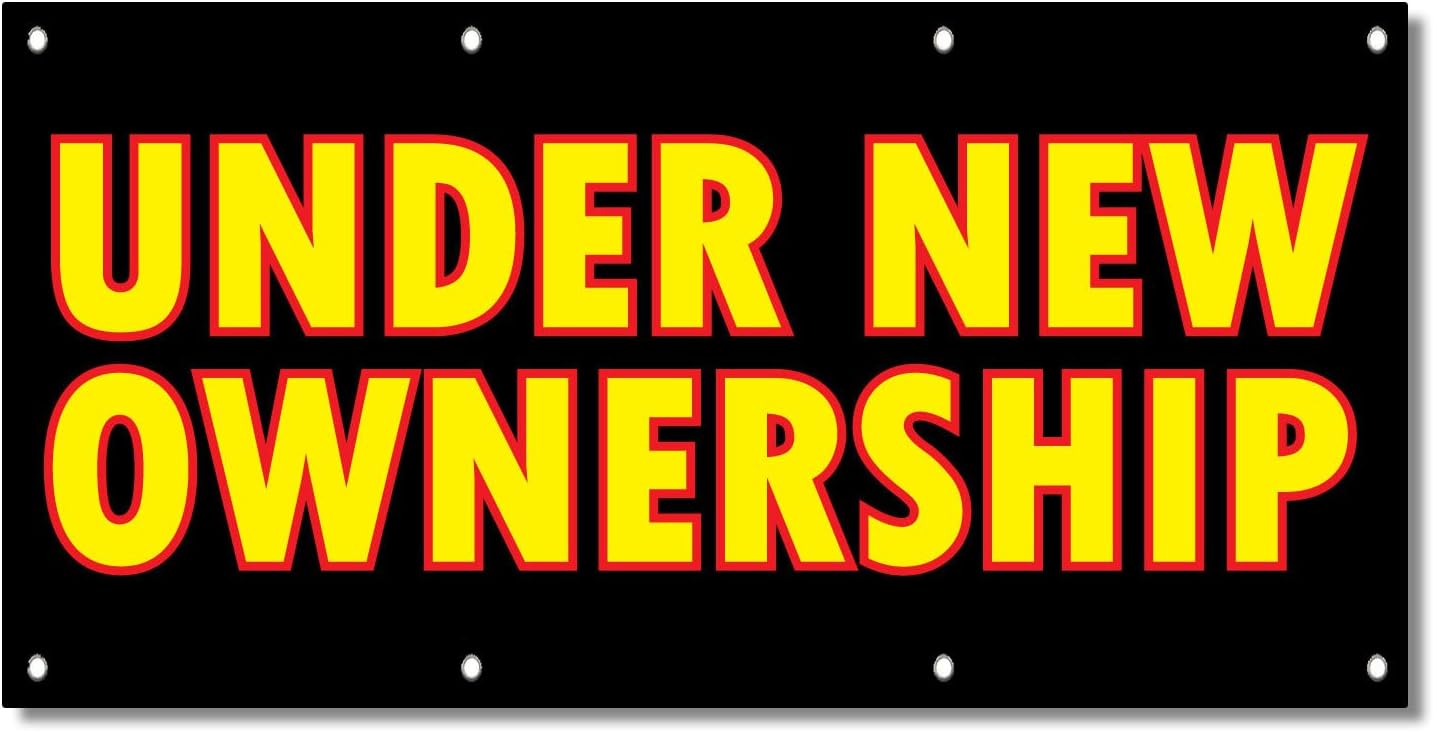 Under New Ownership Business 13 Oz Vinyl Banner Sign With Grommets 3 Ft X 6 Ft