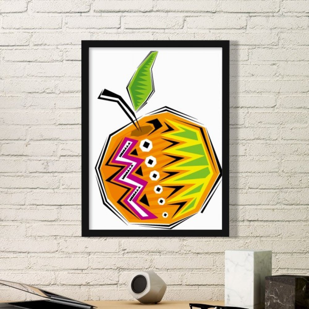 Aliments peint à la main jaune mexicain tableau sticker déco maison noir