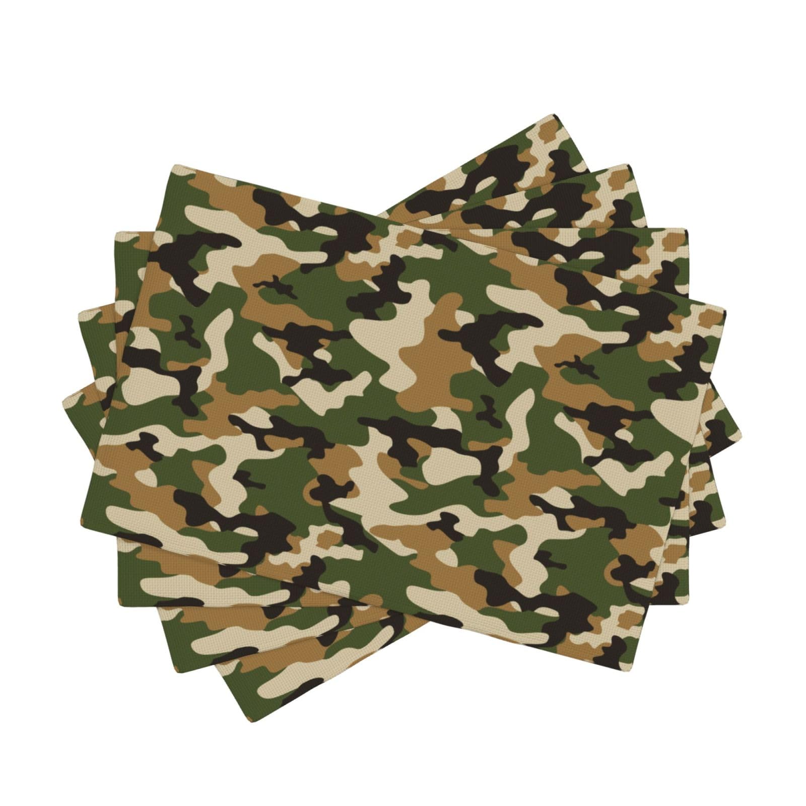 Set de table thermorésistant et lavable lot de 4 protection repas vert camouflage