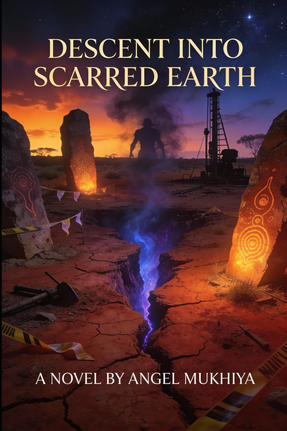 Descent into Scarred Earth (psychological horror suspense thriller): Unearthed remains awaken an ancient predator, trapping an excavation team in a brutal psychological fight for survival.