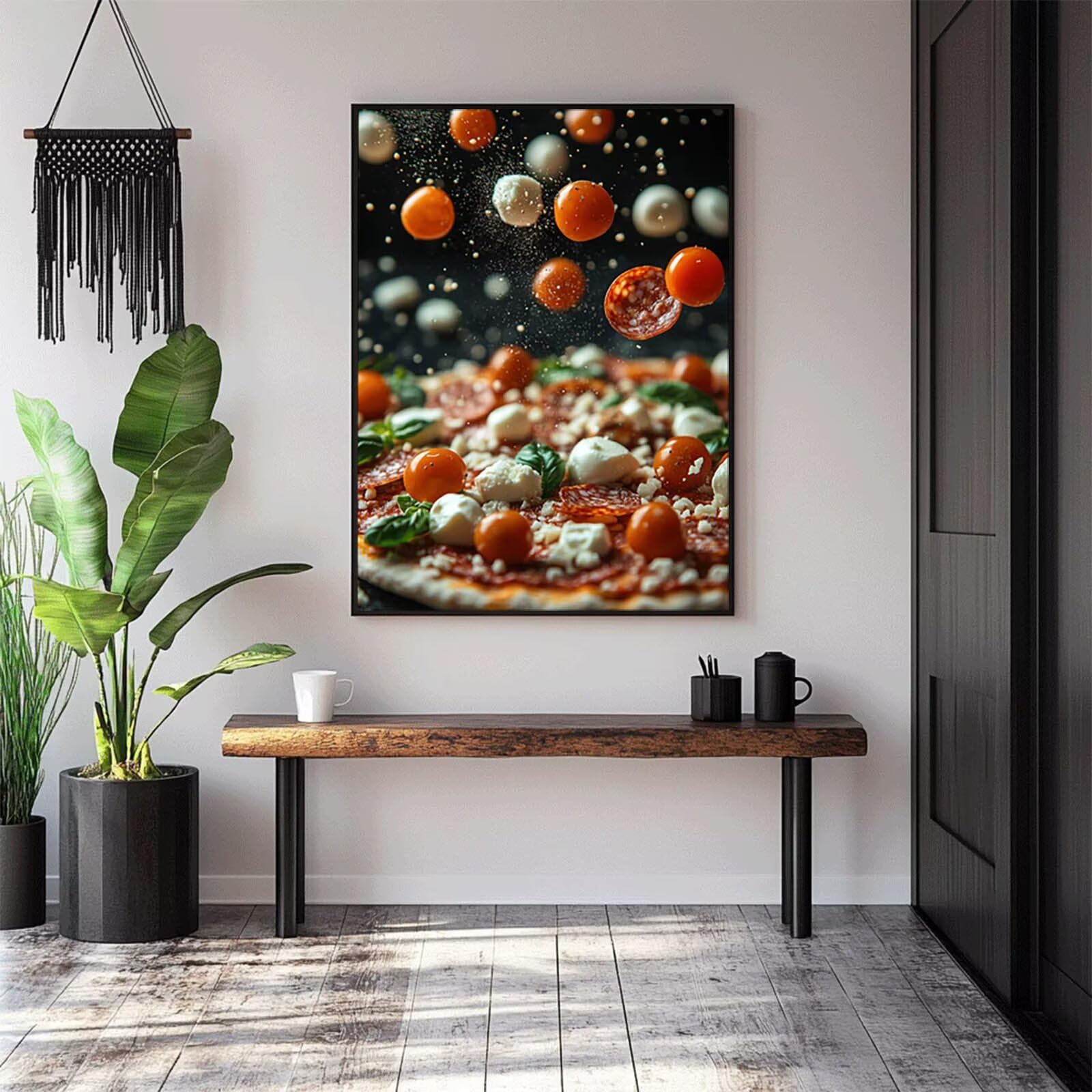 Diamentowy zestaw artystyczny do pizzy dla dorosłych, DIY, pyszne malowanie po numerach, dla dorosłych na diamentach, 102 x 137 cm, kryształowe zestawy artystyczne i do majsterkowania dla dzieci