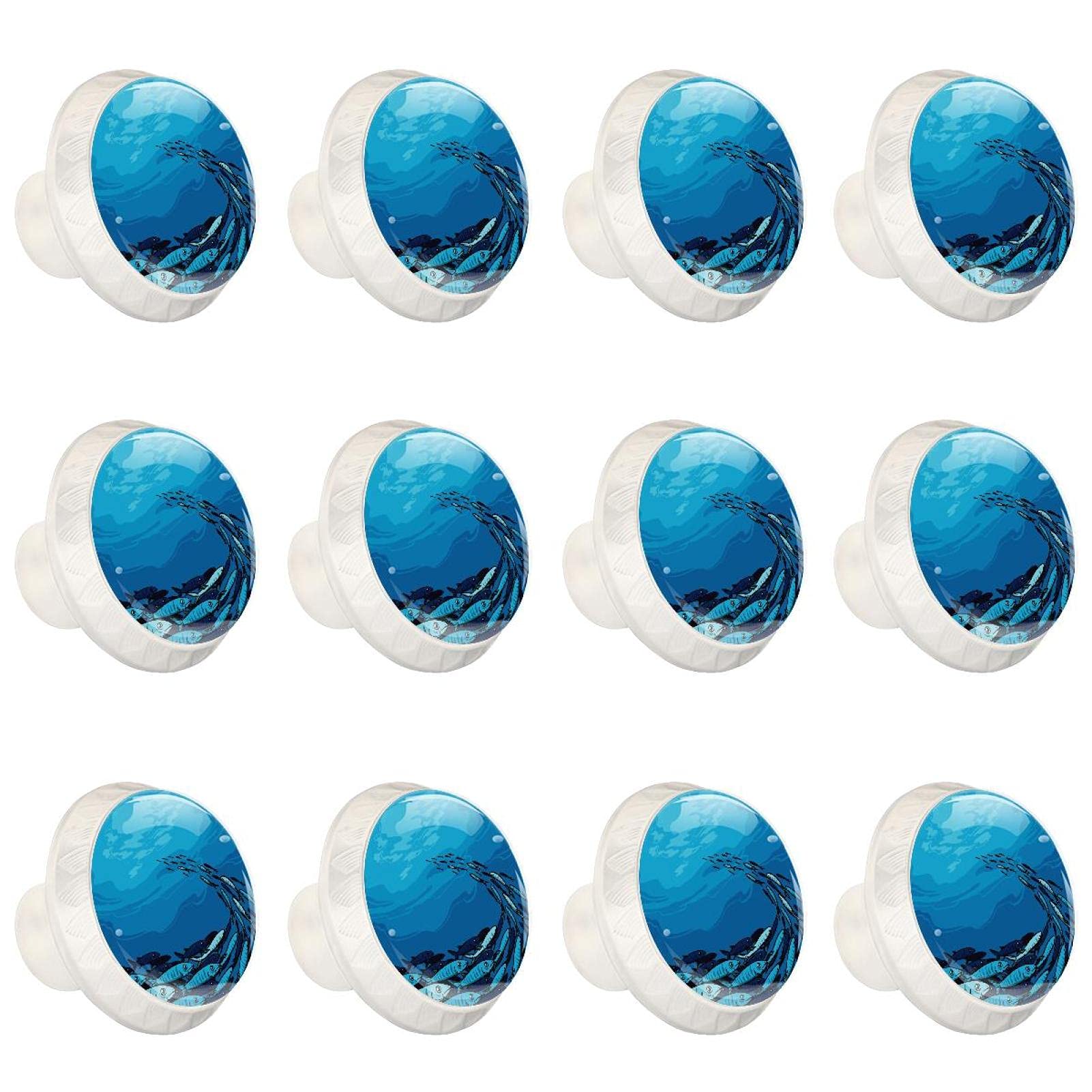 Poignée de placard ronde décorative Blue Sea : l'élégance des détails pour vos tiroirs