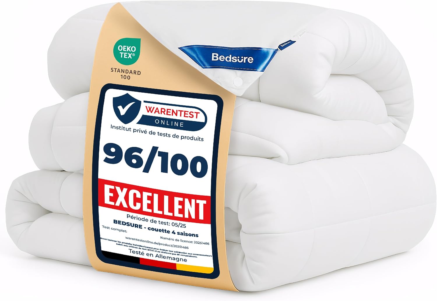 Couette Synthétique Très Chaude Bedsure 450g/m² 2-en-1