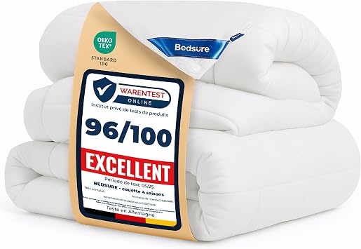 Bedsure couette 2 en 1 ete mi saison 450g/m2 assemblable