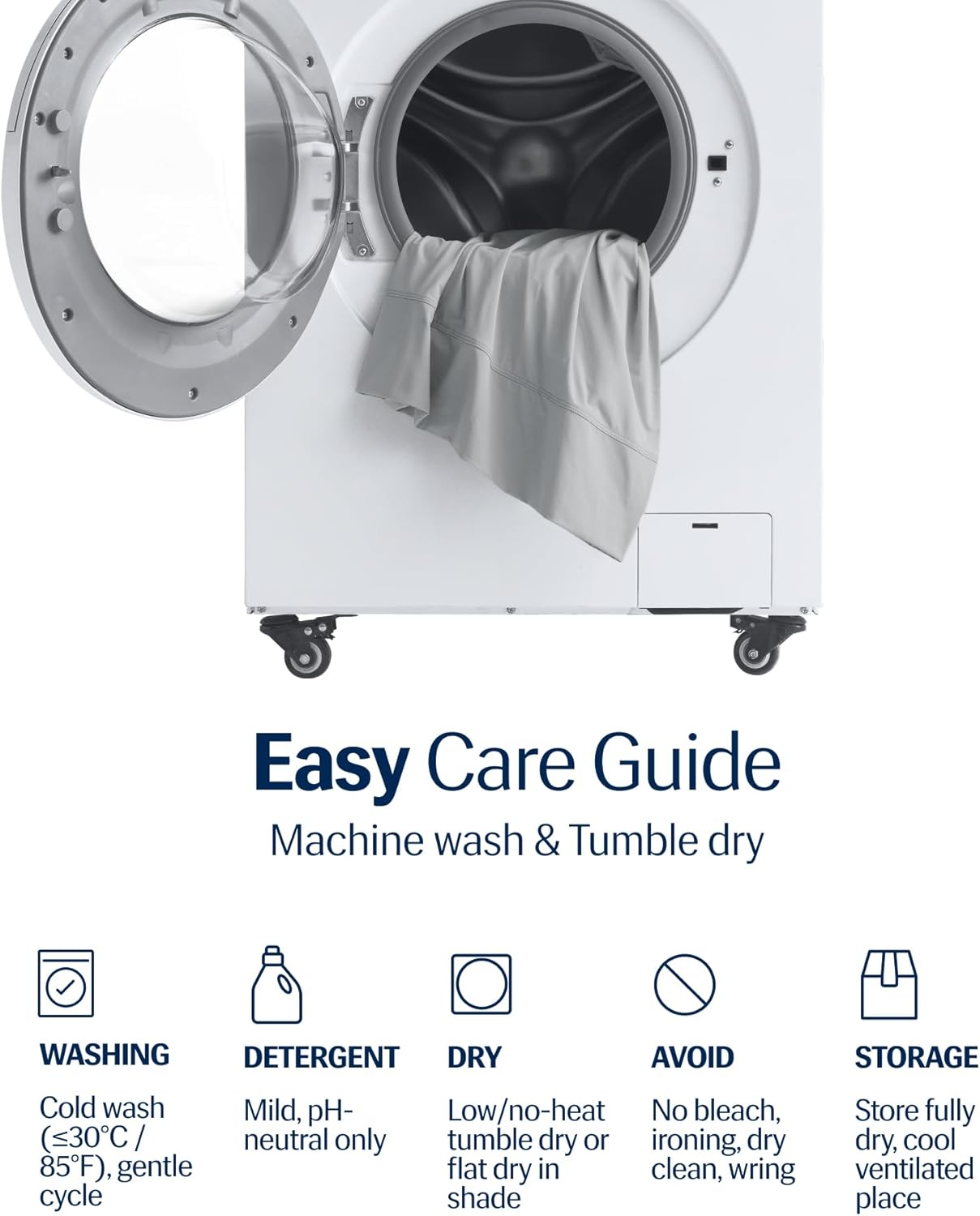 REST® Evercool®  Cooling Pillowcases King - 2 Pillowcases for Sensitive Skin, Silver Infused Fabric for Hygienic Sleep, Silky Smooth for Curly Hair, High Elastic for Snug Fit (19x35 inches)