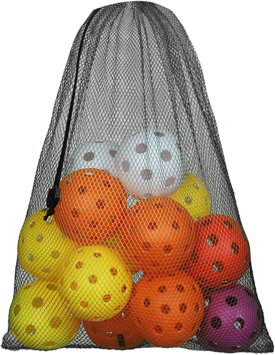 FITCOZI 8"x12" Mesh Drawstring Bag with Lock – Black Sports Equipment Storage Bag for Baseballs, Softballs, Tennis, Pickleball, Golf Balls, Swim Gear, Gym Accessories, Laundry & Toys-image-30