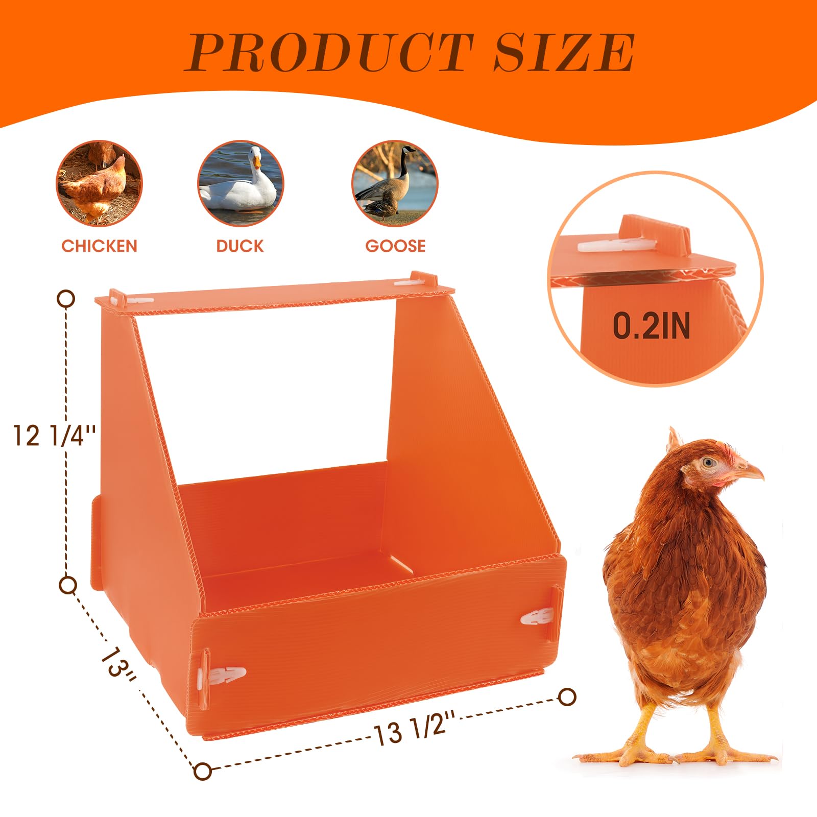 Touri 3 Pack Durable Chicken Nesting Boxes For Laying Eggs For Hens Ducks And Poultry