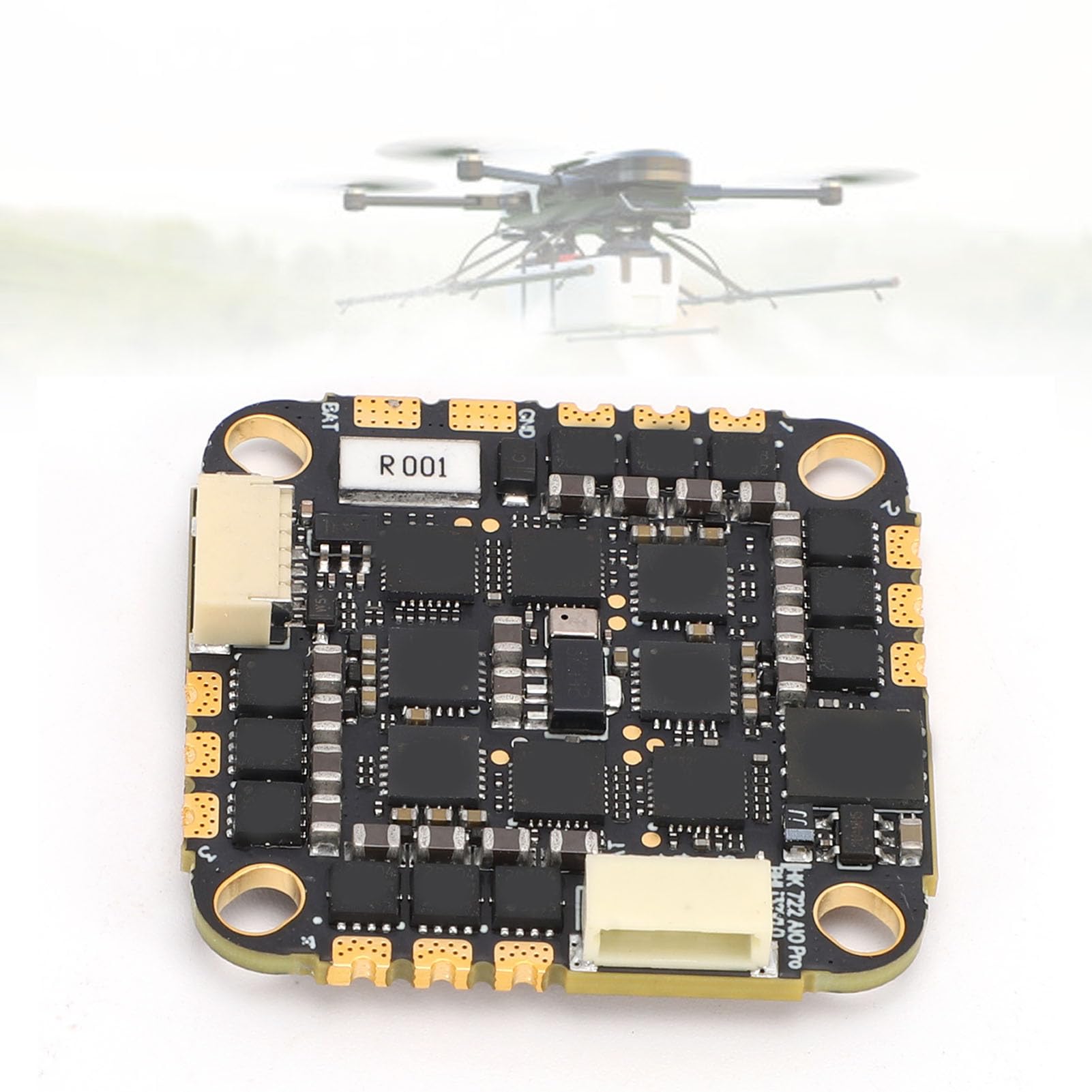 Keenso Płytka Kontrolera Lotu, Procesor STM32F722RET6 4 w 1 ESC, 32-bitowa Płytka Obwodu Sterującego Lotem z Podwójnymi żyroskopami 42688 do Wyścigów Dronów FPV i Filmowania z Powietrza