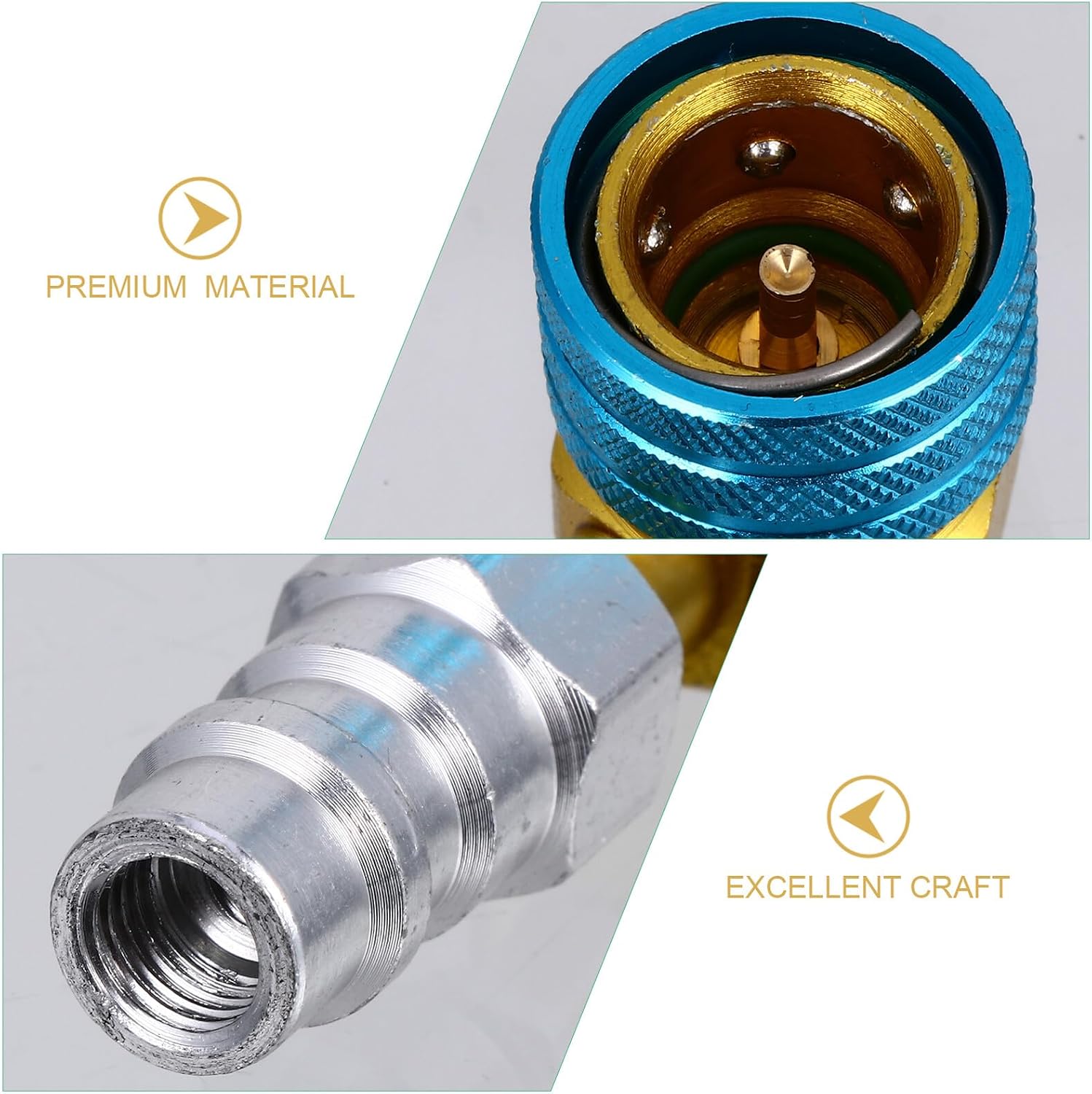R1234yf Low Side Quick Connector Manual Coupler Aluminum Adapter for Car Ac Charging
