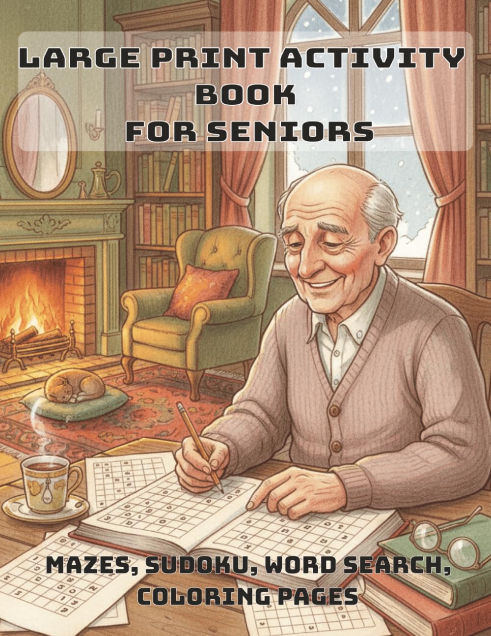 Large Print Activity Book for Seniors: Activity Book with Brain Games, Word Searches, Coloring Pages for Seniors and More! (Cognitive Senior Activities)