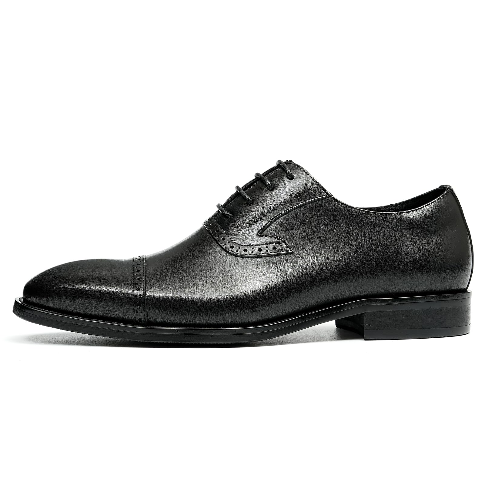 Brogues Oxford Faites à la Main pour Hommes Chaussures de Ville Formelles en Cuir Chaussures Habillées Basses à Lacets