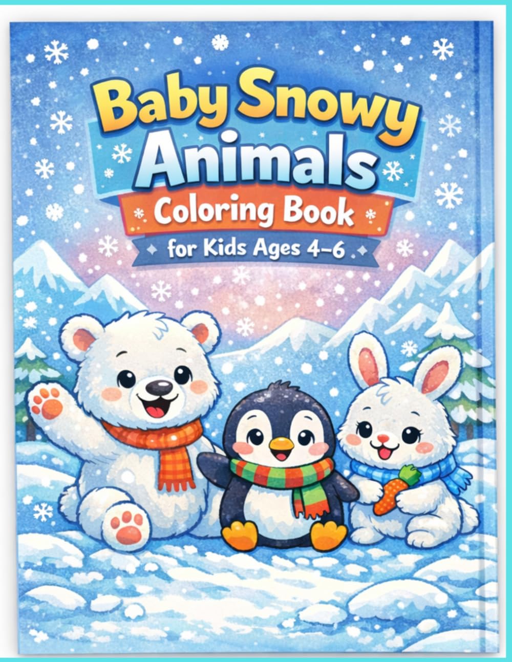 Baby Snowy Animals Coloring Book for Kids Ages 4–6: Winter Friends in Snowy Adventures