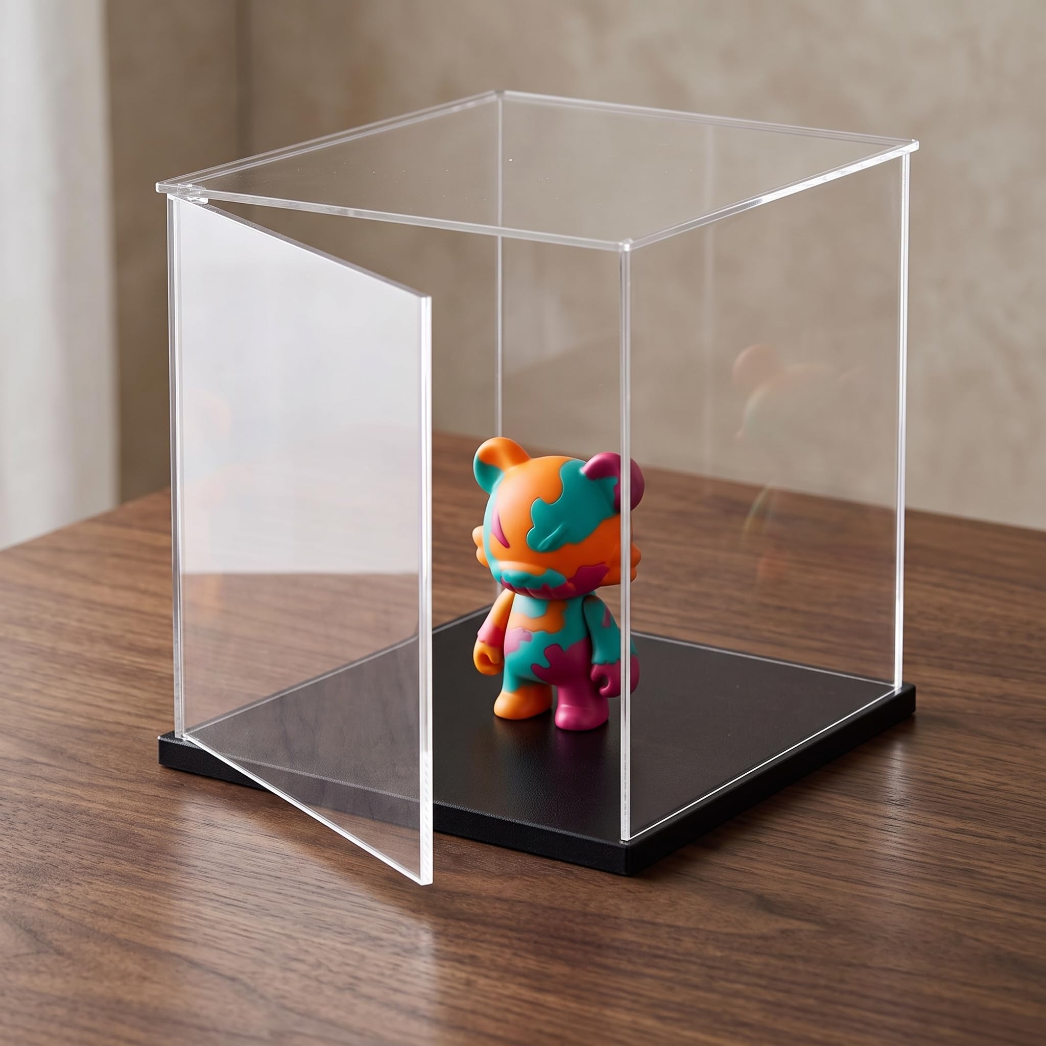 Espositore da Collezione in Acrilico con Antipolvere per Action Figure Modellini Auto E Mattoncini da Costruzione atta per Ripiano E Libreria , Lunghezza Larghezza 50x10cm , Altezza 10cm