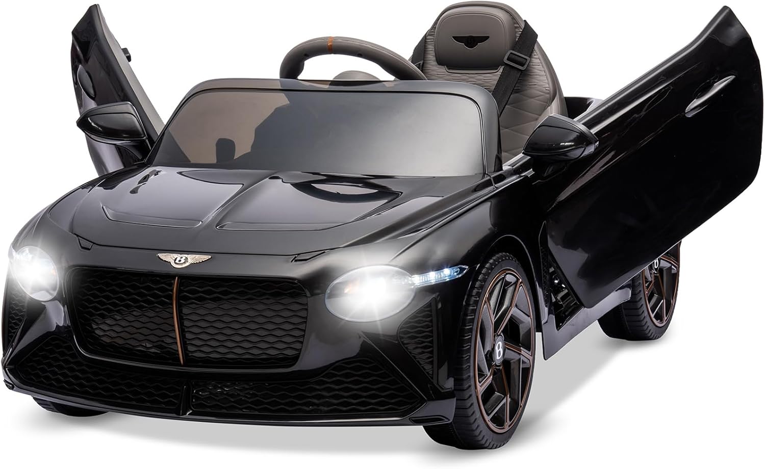 Bentley Baccara Electric Car for Children - Officially Licensed 12V Children's Car with 2.4G Remote Control, MP3 Player, USB/AUX/Bluetooth & Safety Features - Single Seater for Children 3-8 Years