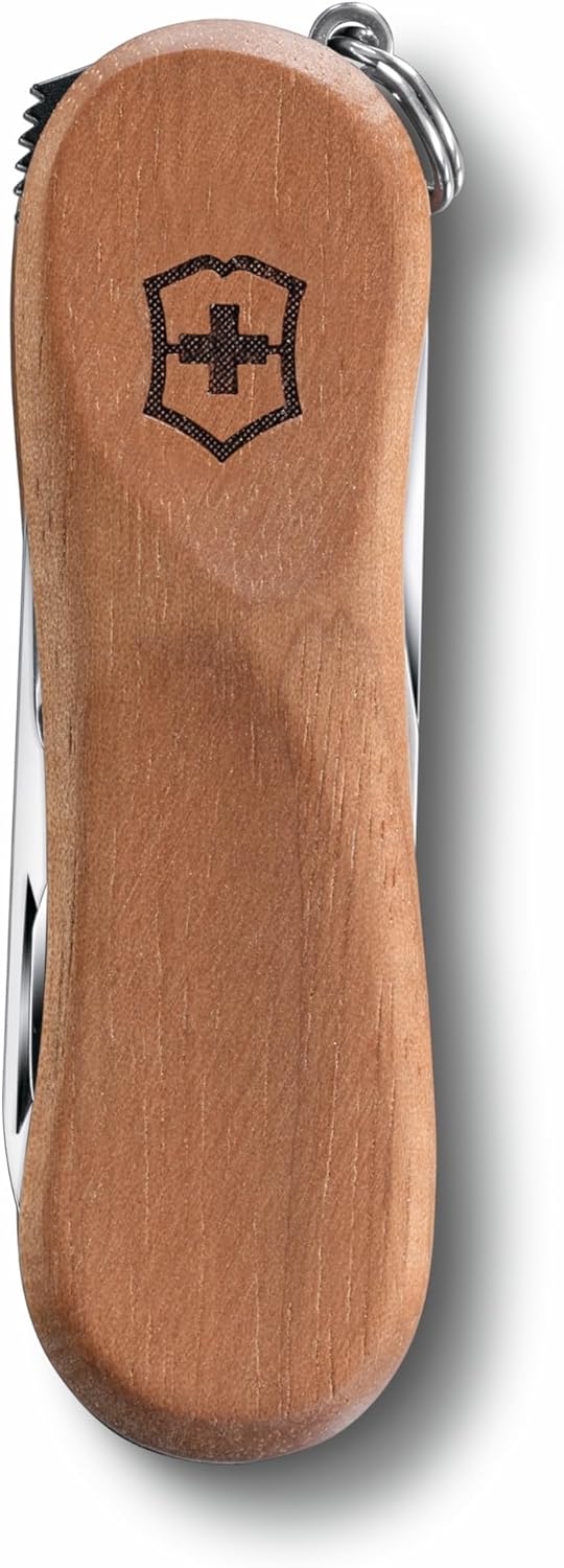 Victorinox Nail Clip 580 Wood Swiss Army Small Pocket Knife with Nail Clipper