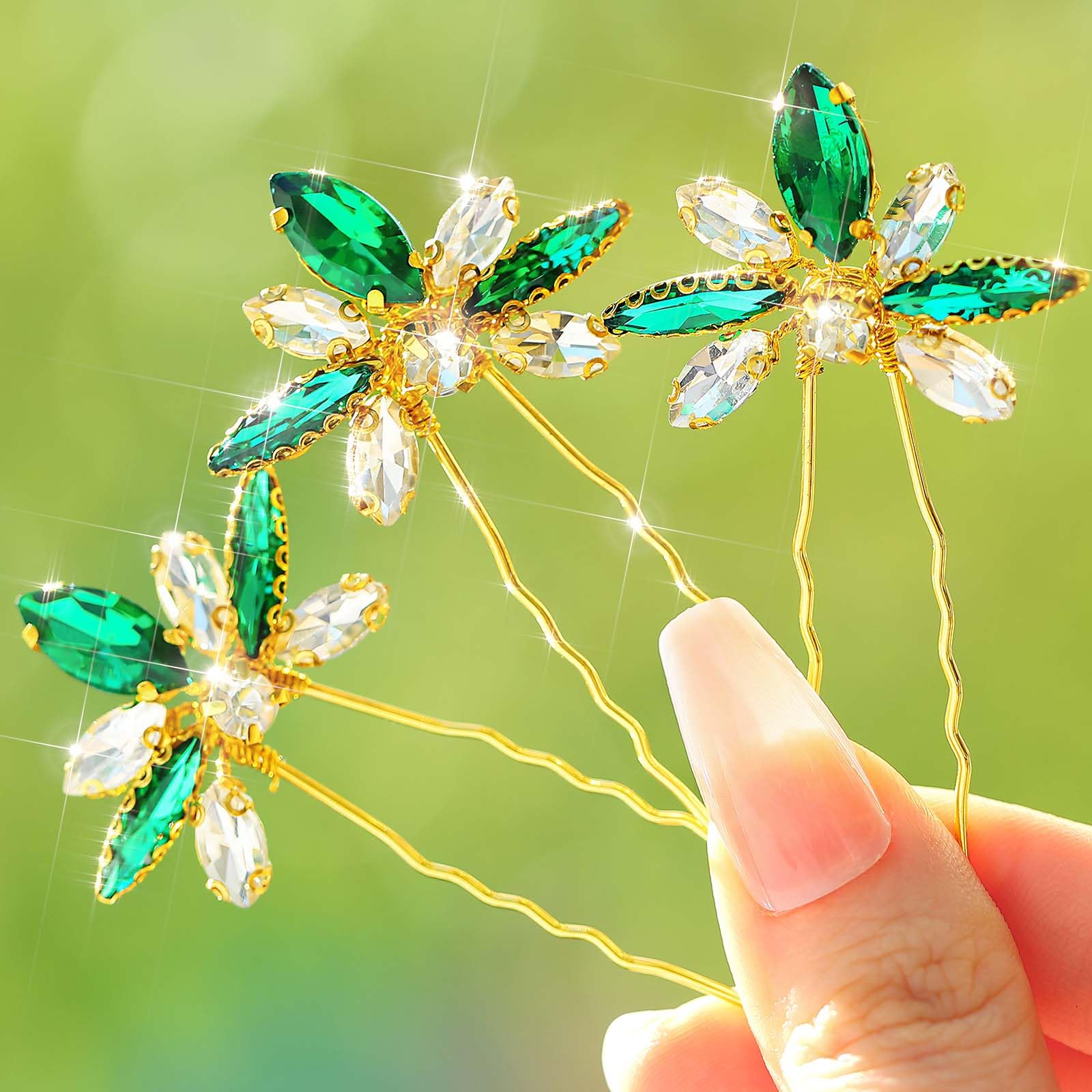 Accessoire Cheveux Mariée - Peigne Cristal Et Fleurs Pour Cheveux - Bijou De Mariage Élégant - Pour Femmes Et Filles - Cérémonie Et Fête