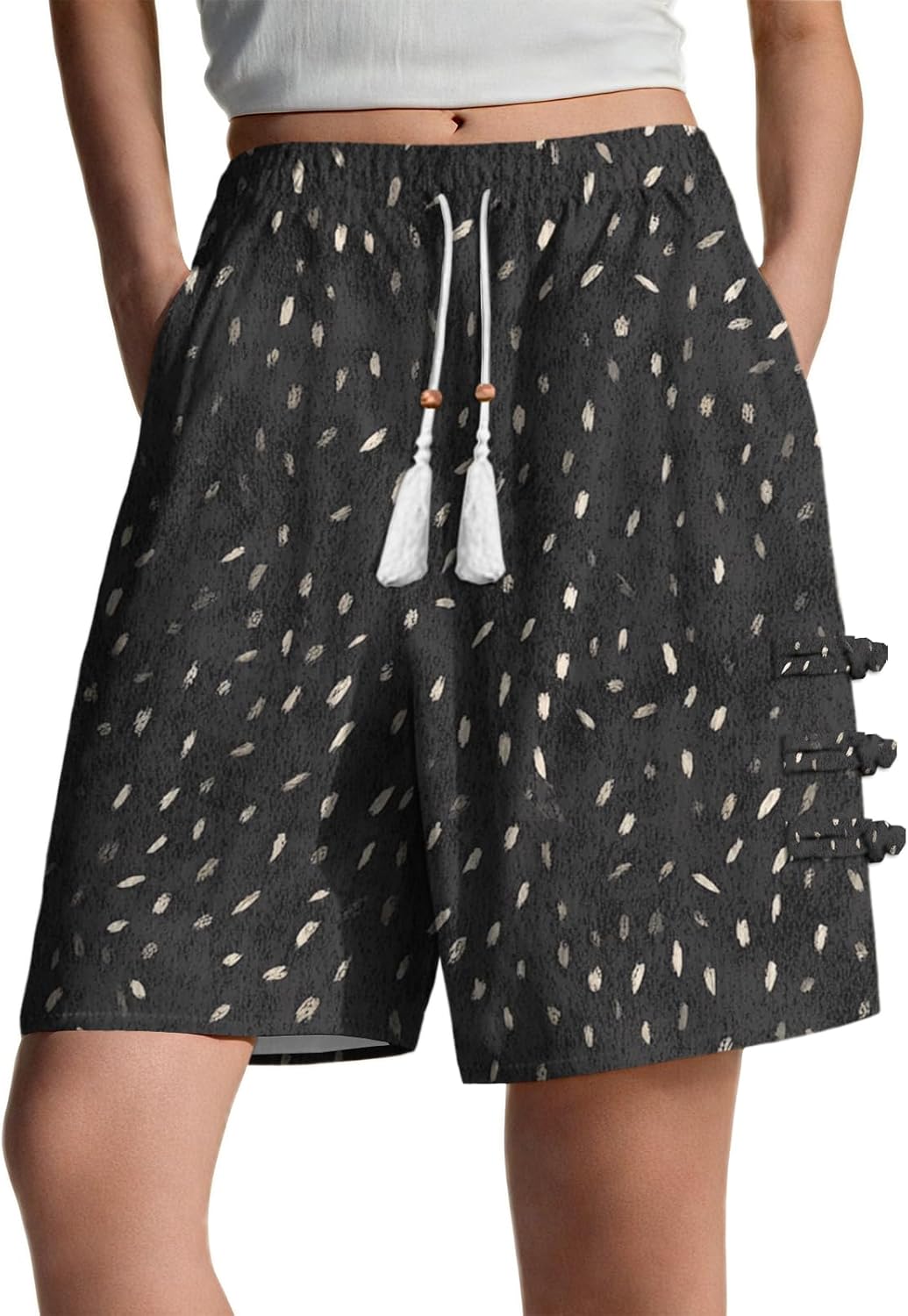 Loose Shorts for Women Summer Lightweight Breathable Loose-Fit Elastic Waist Shorts...