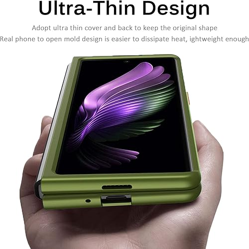 Miniatura 4 de Miimall Funda compatible con Samsung Galaxy Z Fold 2, translúcida mate, panel de policarbonato duro, silicona suave, antiarañazos, carcasa