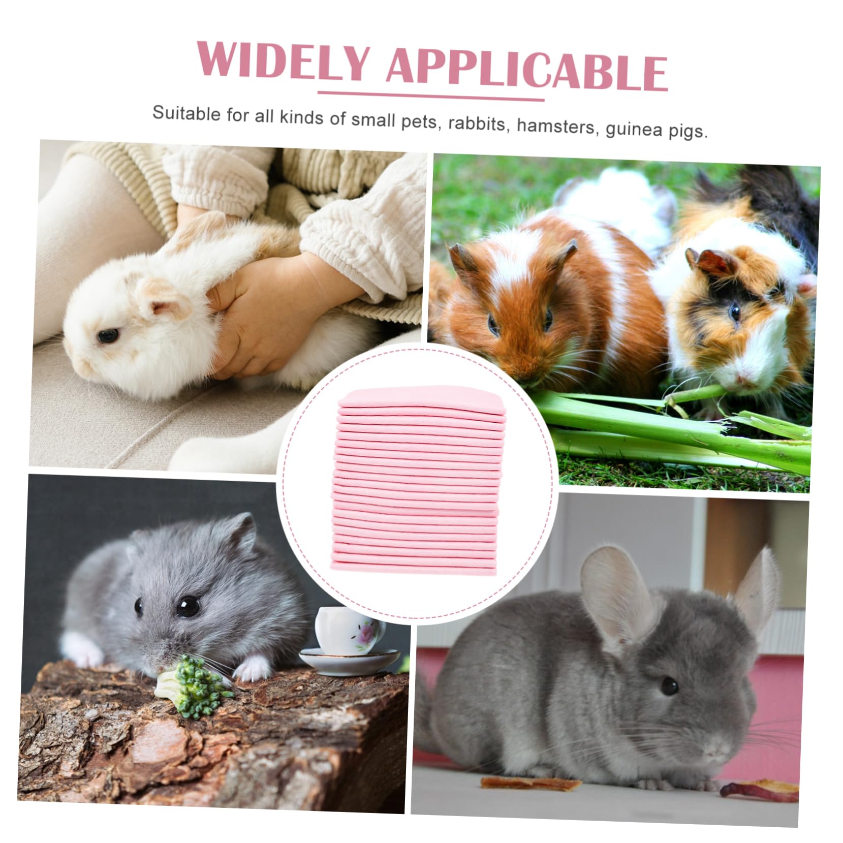 Tappetini Igienici Monouso per Cani 100 Pezzi Non Tessuto | Rosa, Impermeabili e Assorbenti, per Animali Domestici, Formato Confezione da 100 Pezzi