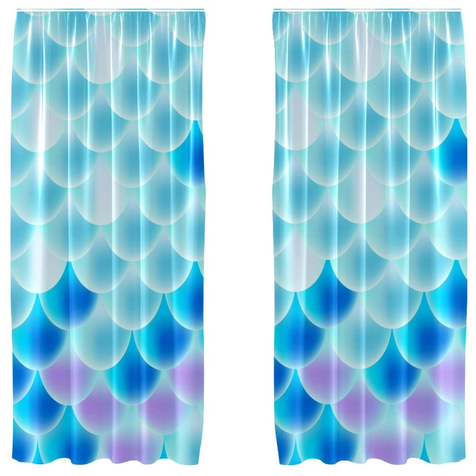 Cortinas de sirena azul que llenan de luz y magia las habitaciones de juegos y cuartos juveniles