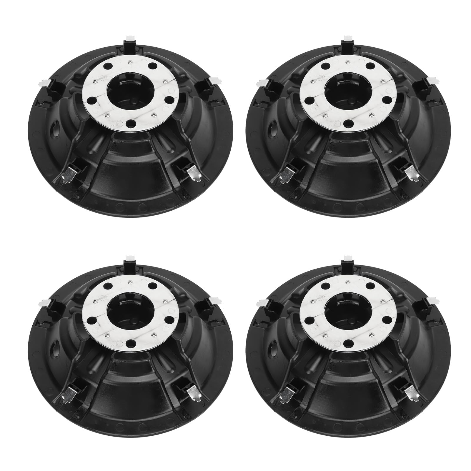 Greensen Lot de 4 Cache-moyeux de Roue de Chariot pour Pneus de 10 Pouces, Ajustement Universel pour Voiture EZGO avec Installation par Pression, Noir