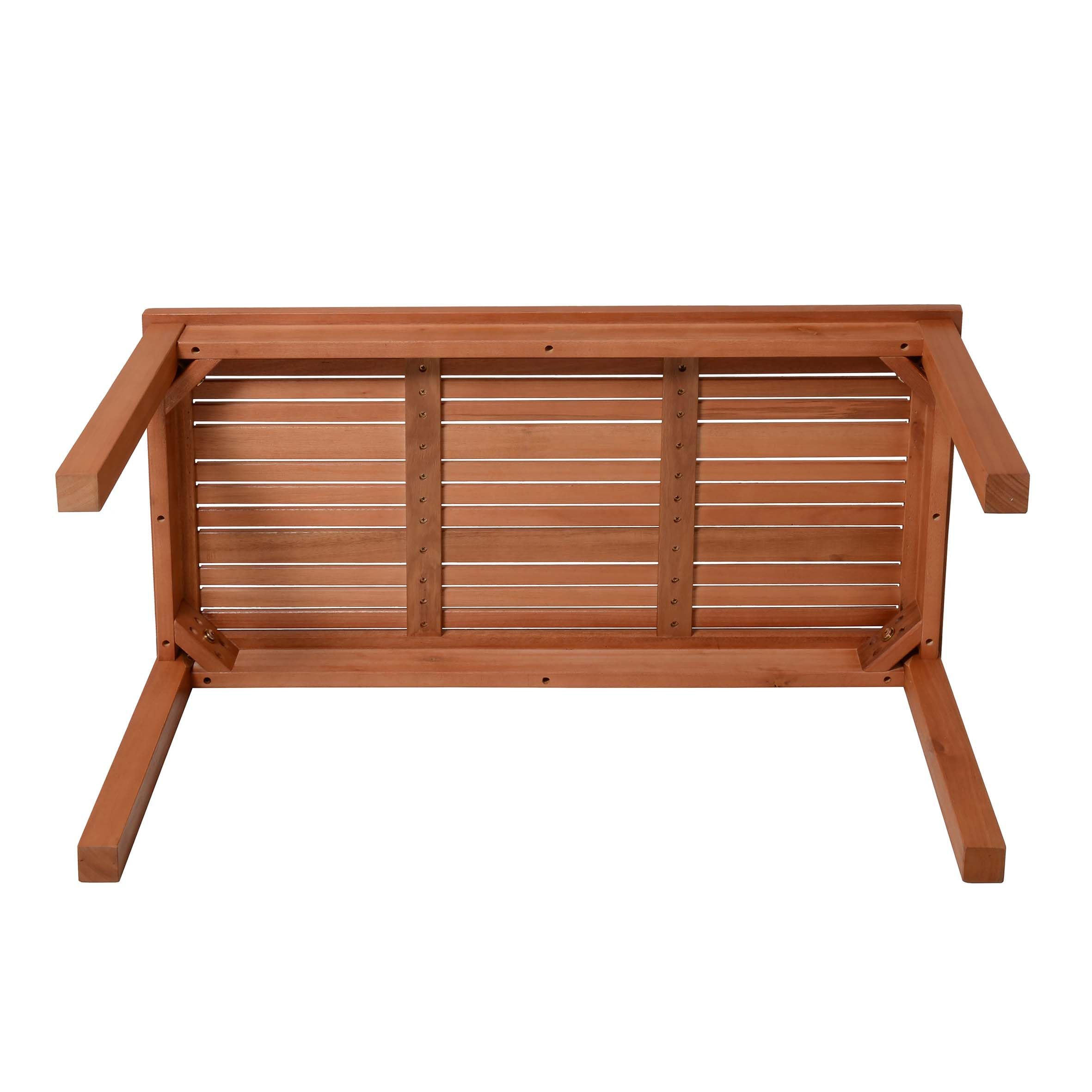Spetebo Stolik pomocniczy z drewna eukaliptusowego – 90 x 44 cm – stół ogrodowy w 100% z litego drewna FSC, olejowany – stolik balkonowy, drewniany stół wypoczynkowy, prostokątny, masywny