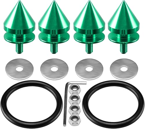 Vista 30 de NEO - Juego de tapas de liberación rápida con pinchos cromados para parachoques de coche, guardabarros de maletero y escotilla NEO CROMADO PIKE