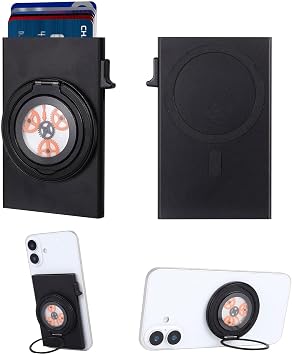 Ridge Wallets for Men,Magnetic Wallet with Stand,Slim Card Holder | Magnetic Wallet for iPhone 17/16/15/14/13/12 Pro Max series, Magsafe Wallet with adjustable stand for Fathers day gift ideas