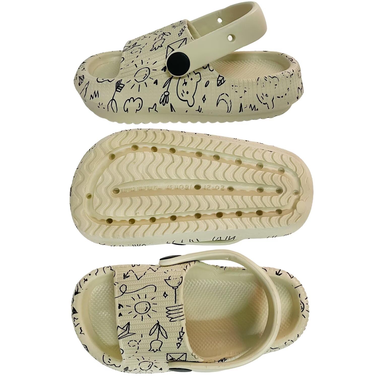 Unisex Kinder Badeschuhe Mädchen Sommer Pantoffel Strand Sandalen Jungen rutschfeste, Leichte Dicke Wolke Schuhe Kinder Pantoletten für Schwimmbad Strand Badezimmer