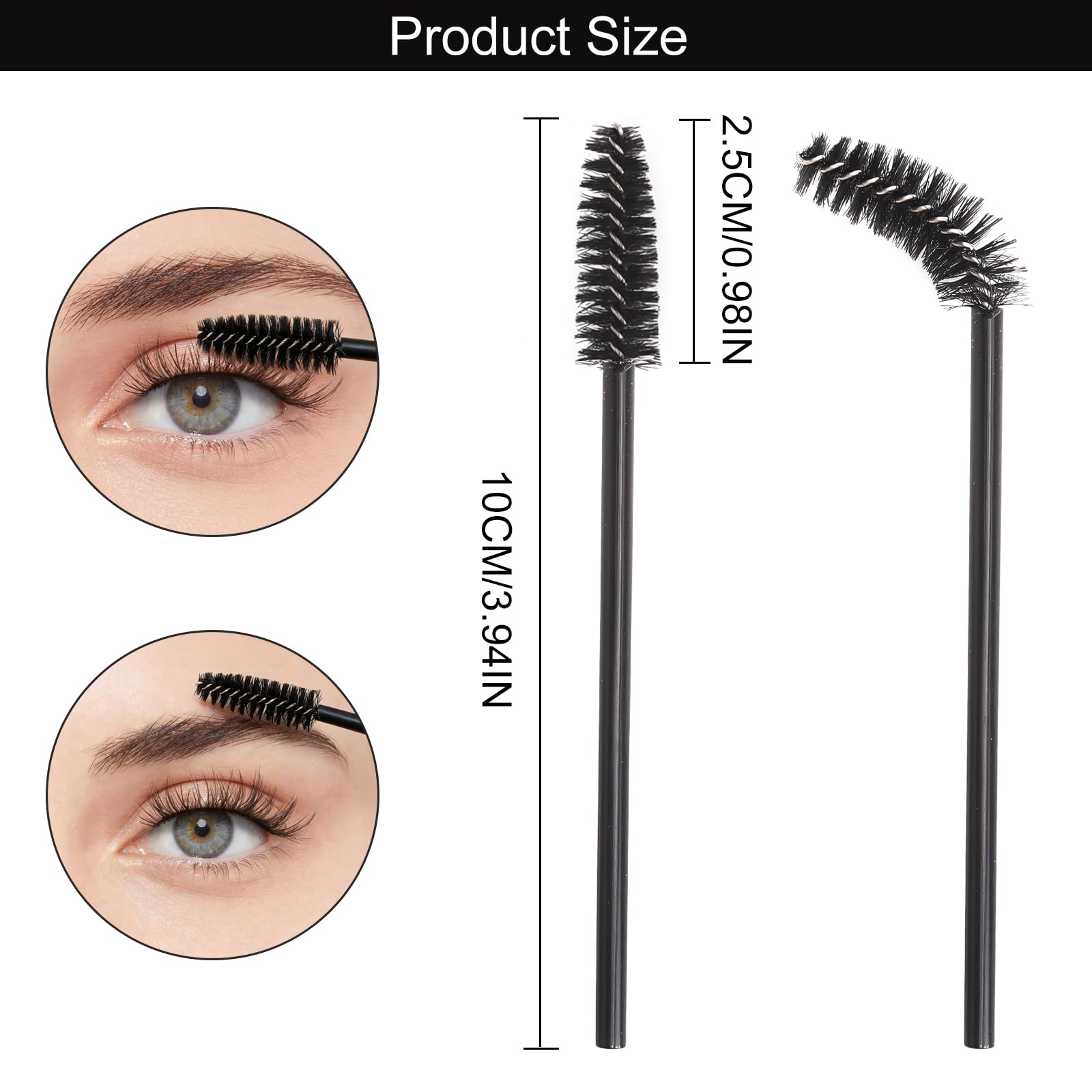 Cepillo Cejas 400 Piezas, Cepillo para Cejas y Pestañas Higiénico