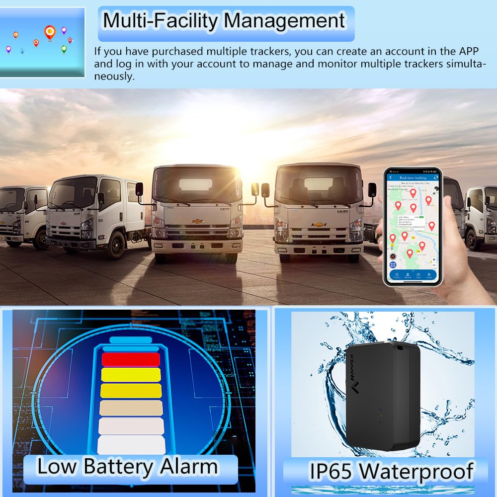 Localizzatore GPS per Auto con App, Tracker 4G LTE per Veicoli/Moto/Bagagli, Antifurto con Batteria 1500mAh, Micro GPS con Scheda SIM Integrata, Monitoraggio in Tempo Reale e 6 Mesi Storico Percorsi