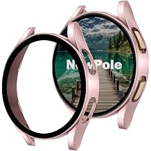 Newpole Galaxy Watch Fe 5 4 40MM i in Watch Ekran Koruyucu Tam Kaplayan Watch Kasa Koruyucu K l f Y ksek Hassasiyetli K l f Samsung Watch 4 5 Fe 40MM ile Uyumludur Rose Gold
