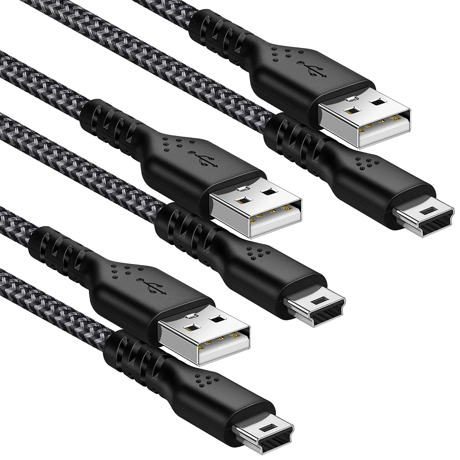 Mini USB Cable [3-Pack, 3.3ft] iSeekerKit USB 2.0 Type A to Mini B