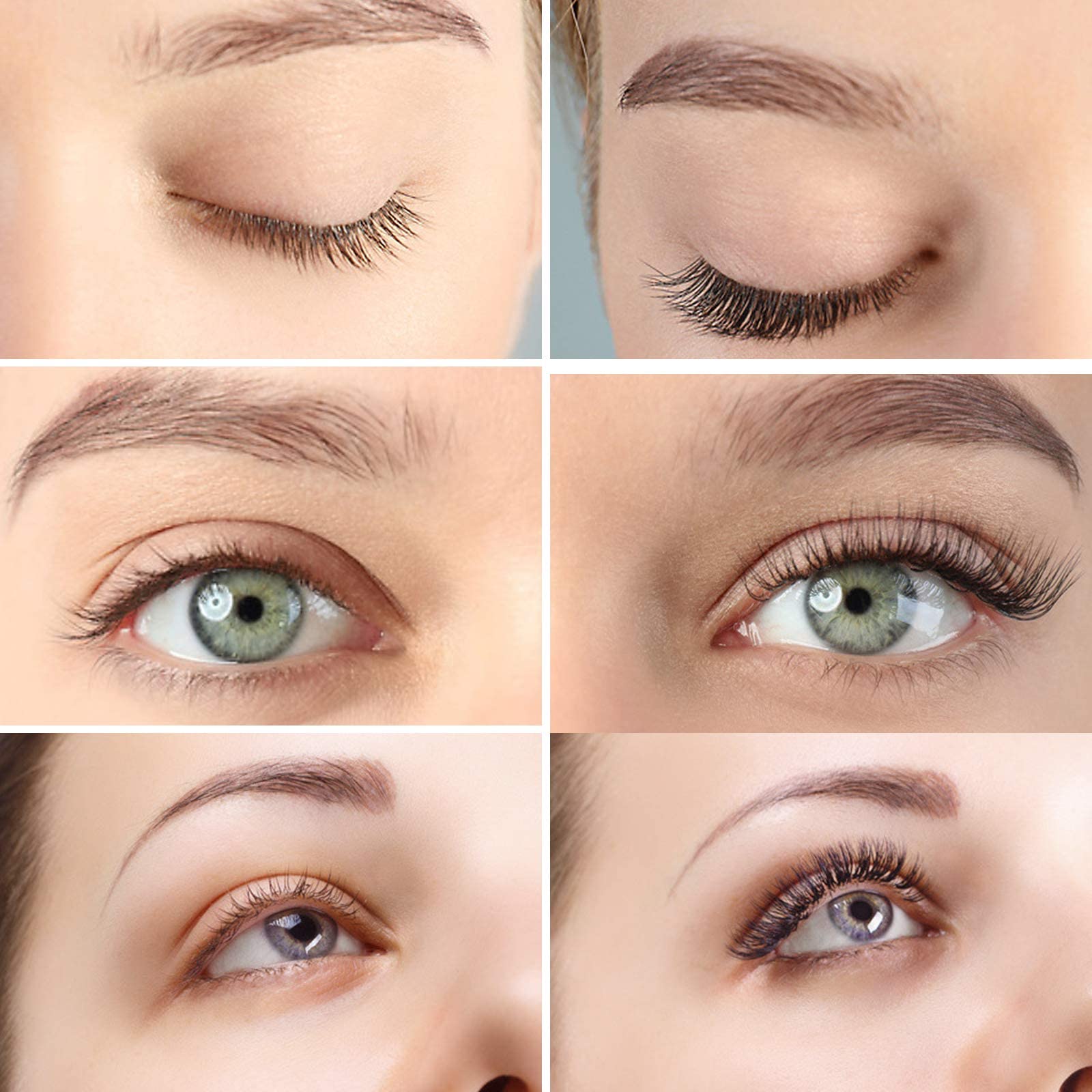 zalati Set di pratica per l'estensione delle ciglia finte 12 pezzi Strumento per esercizi, Kit per innesto di trucco per labbra con testa di manichino per la pratica delle ciglia