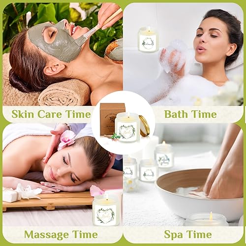 Miniatura 7 de 8 velas de dama de honor, regalo de boda, sal marina, salvia, perfumada, regalo de propuesta de novia, velas de cera de soja natural, juego de