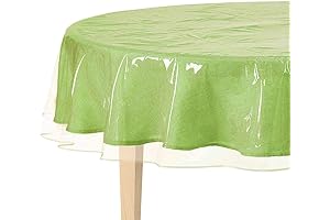BNYD Clear Plastic Tablecloth Protector for 6-Seater Round Table (70")