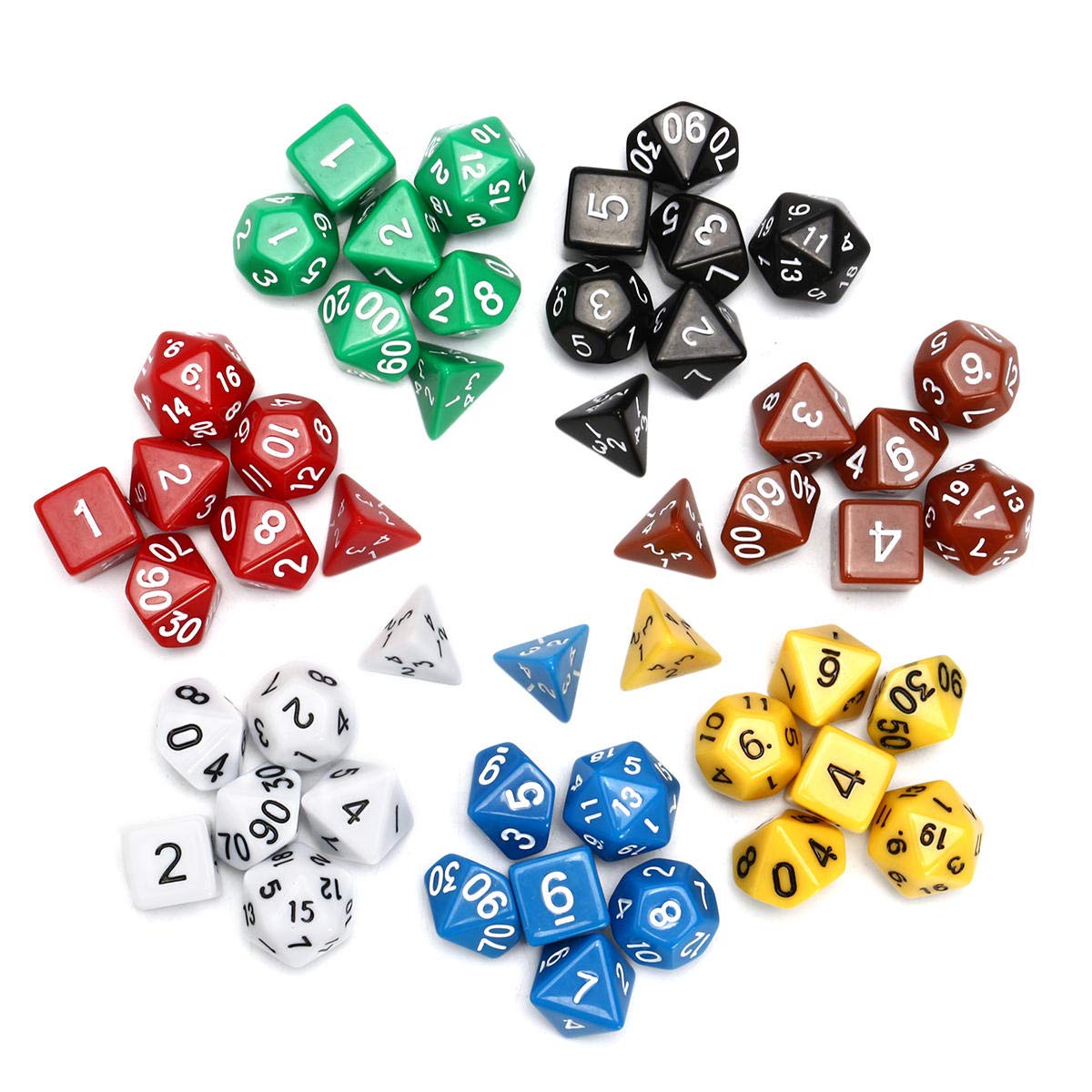 Set De 14 Dados Poliédricos Para Juegos De Rol D&D, 2 Juegos Completos De 7 Dados, Incluye Bolsa De Transporte