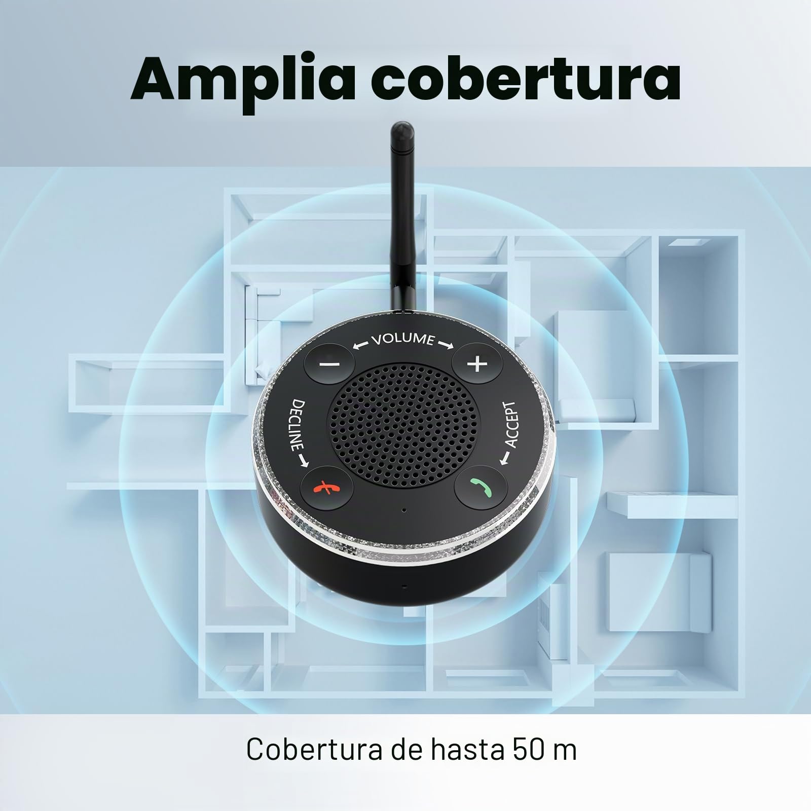 Lamborsafe Amplificador de timbre para teléfono móvil para personas mayores, amplificador Bluetooth para problemas de audición, timbre fuerte / llamada