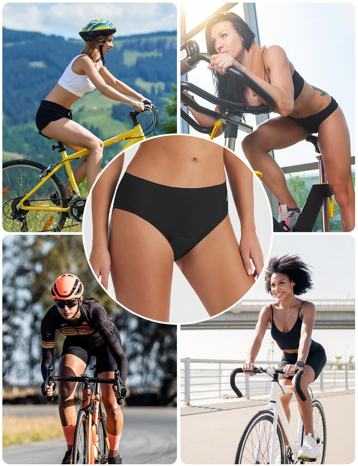 baleaf Damska bielizna rowerowa 3D wyściełana bielizna rowerowa spodenki rowerowe rower MTB majtki sprzęt odzież rowerzysta wyściółka