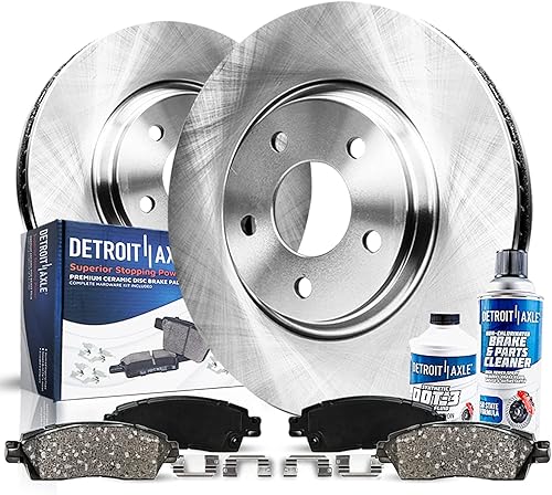 Detroit Axle - Kit de freno delantero para Nissan Altima 2002-2006, Maxima 2002-2003, 2002-2004 Infiniti I35 Rotores de freno y pastillas de freno disponible en Yaxa Mexico