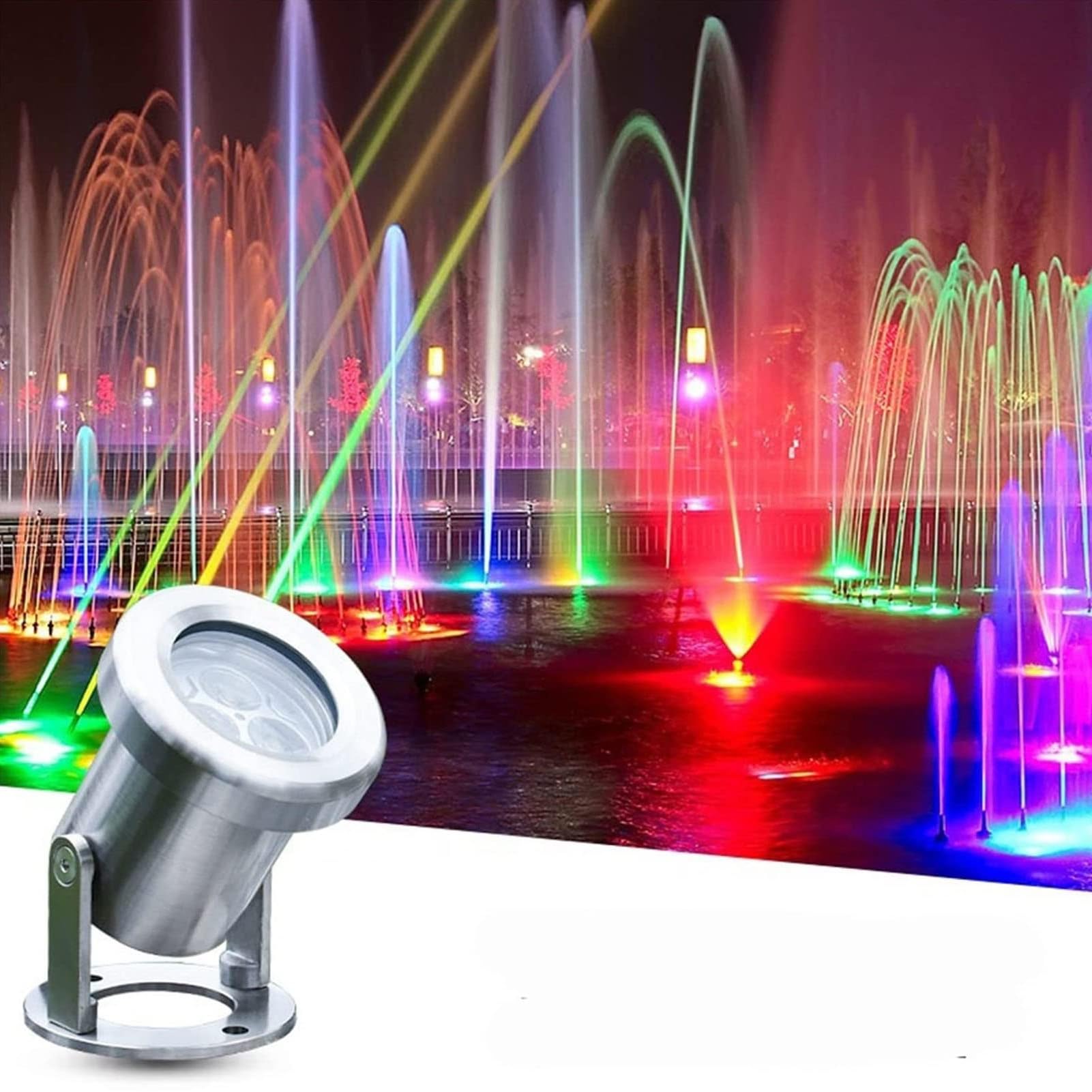 Faretto Subacquei - Faretti Piscina, Faretto LED Da 3W Che Cambia Colore, Adatto Per Illuminazione Paesaggistica, Luci Paesaggistiche Di Grado Impermeabile IP68, Per Piscine, Fontane ( Color : RGB , S