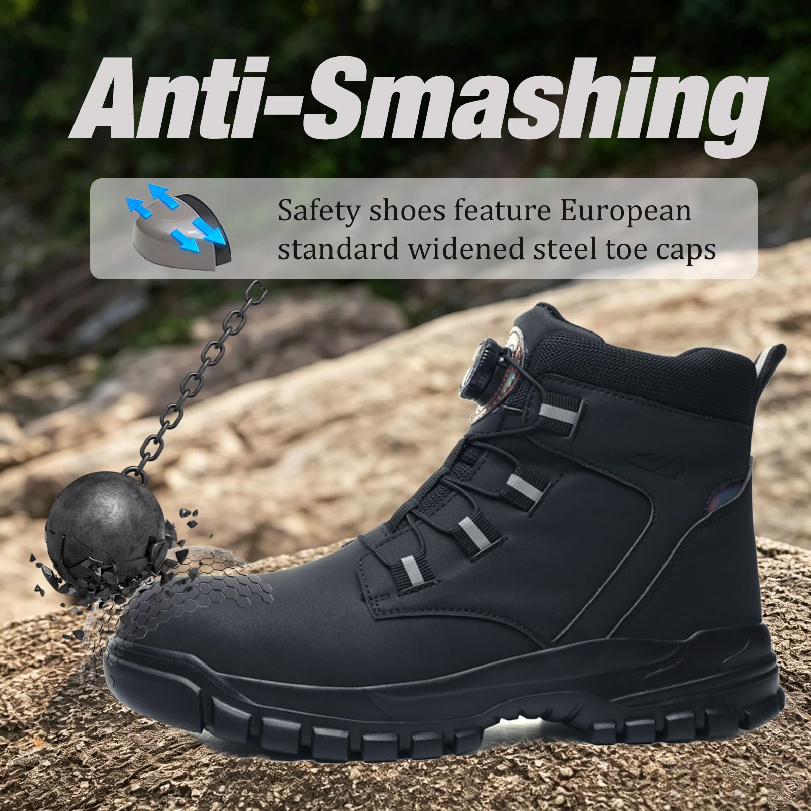 Chaussures de Sécurité Hommes Basket de Securite Femme légère Embout en Acier Confort sans Lacet imperméable EU 37-48