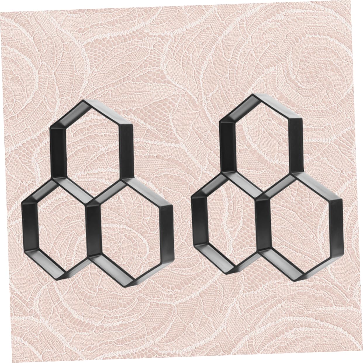 TOYANDONA Moule de Sol en Plastique Hexagonal 2Pcs Facile à Utiliser et Nettoyer pour Pavés en Ciment Jardin et Allées Extérieures
