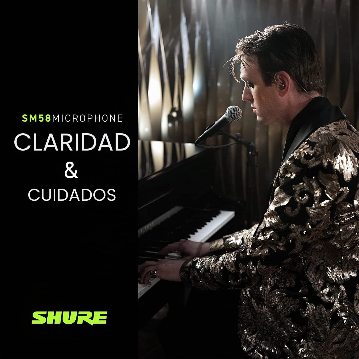 Shure SM58-LC El micrófono de Voz dinámico está diseñado para el Uso Profesional en Voces & CAHAYA Soporte de Micrófono con Brazo con Dos Pinzas para Microfonos Pie de Micrófono Plegable