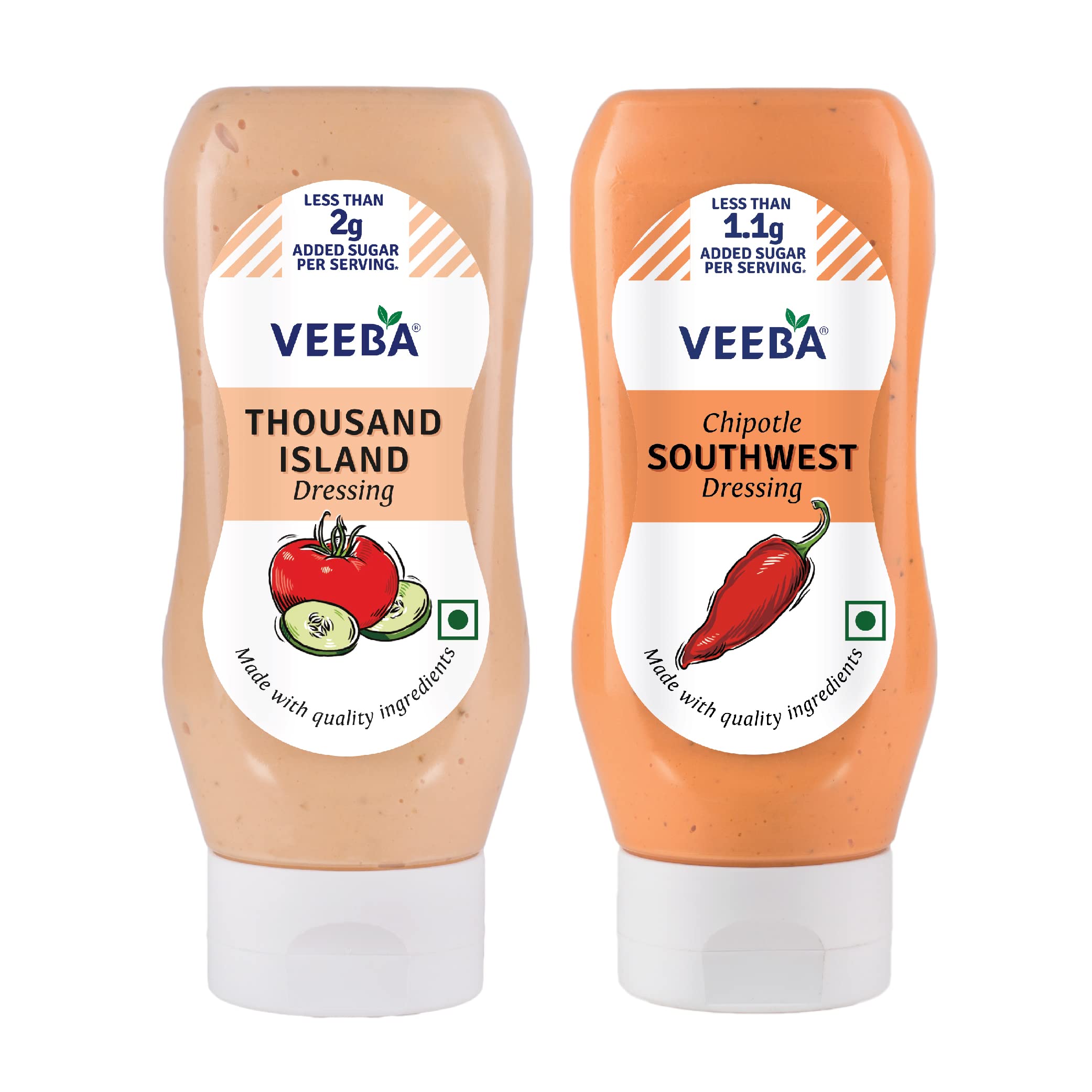 Amazon.com: Veeba Salad dressings Combo - Chipotle Southwest, 300g and  Thousand Island Dressing, 300g - Pack of 2 : Grocery & Gourmet Food